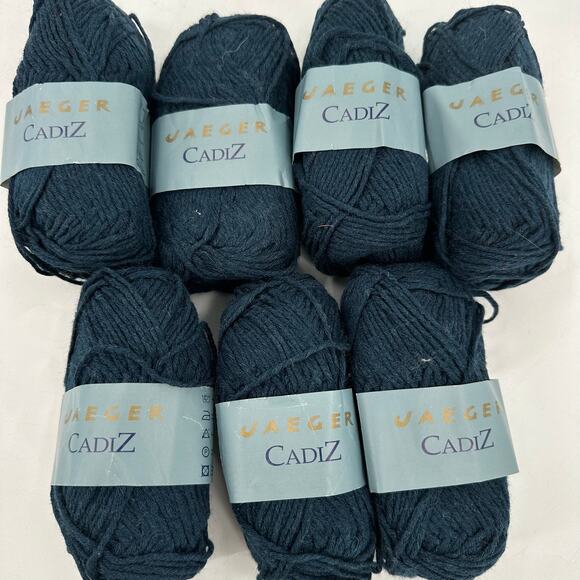 8 Jaeger Cadiz 50/50 Silk Viscose Dark Blue Navy SH084 Skeins Made in England - Picture 1 of 4